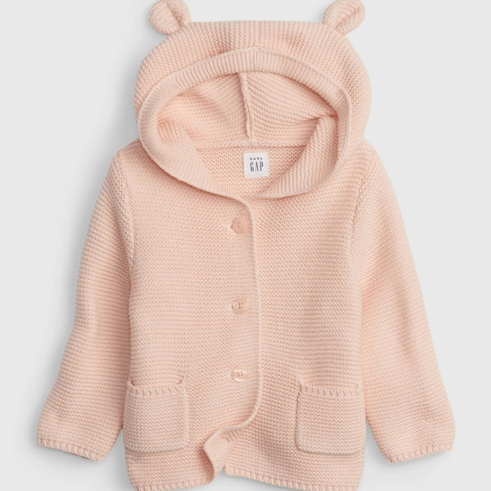 NWT BabyGap Pink Bear Sweater
